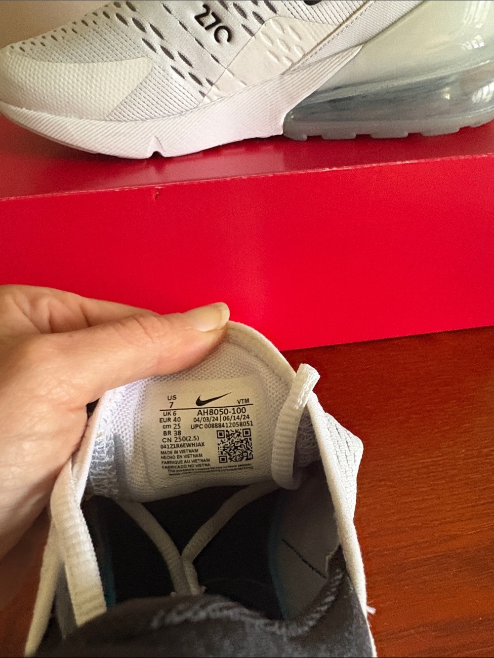 Nike White & Black Air Max 270 Athletic Sneakers - Picture 3 of 4